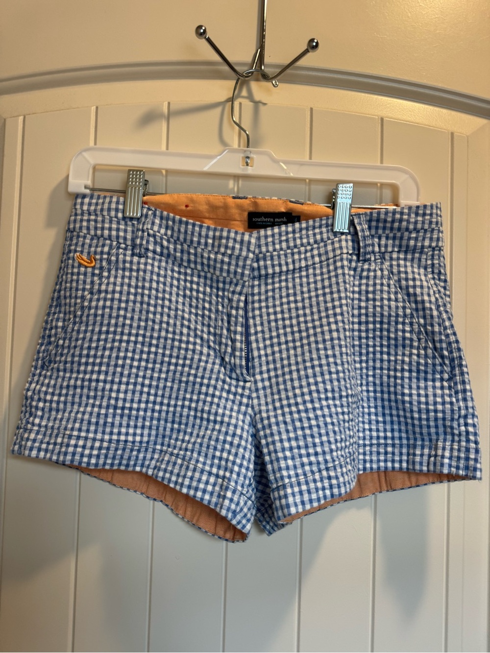 Southern Marsh Blue Gingham preppy  Shorts